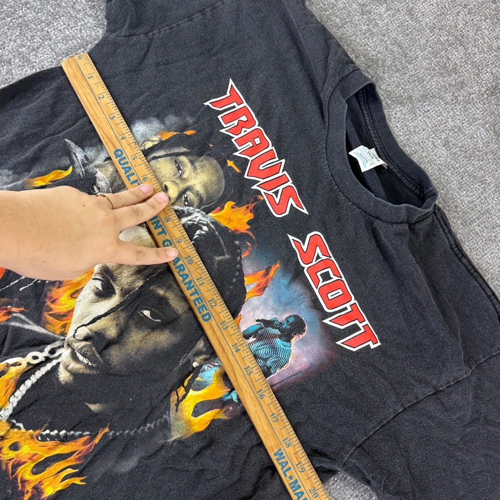 Travis Scott Short Sleeve Shirt Tee Rap Black Graphic Print Mens Large 2015 Tour - Picture 7 of 10